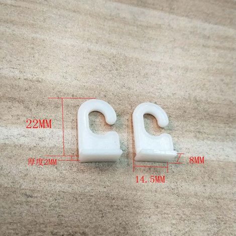 Accessoires pour stores enrouleurs, crochets tubulaires plats en plastique, crochets de positionnement pour stores enrouleurs en PVC (10)