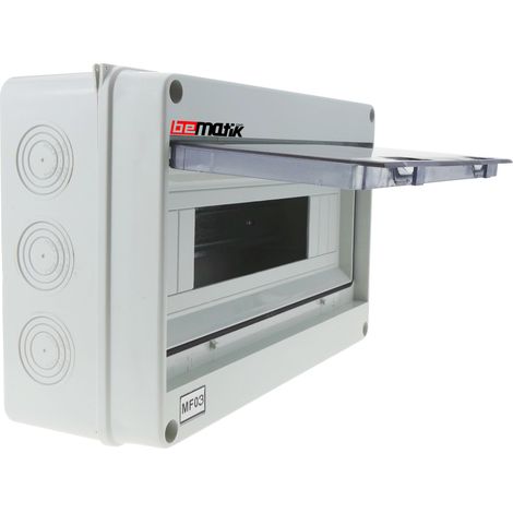 BeMatik - Caja de distribución eléctrica SPN 12M IP65 de superficie de plástico ABS HT
