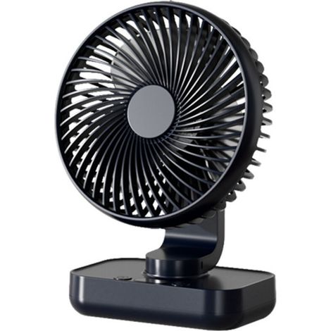 Ventilador recargable por USB, batería de 3600 mAh, pequeño y potente ventilador de mesa, 4 velocidades, mini ventilador portátil desmontable - Para el hogar, dormitorio, oficina y exteriores.