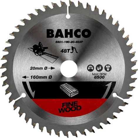 Kreissägeblatt Ø165 mm 48 Zähne für Holz - BAHCO 8501-165-20-48XF