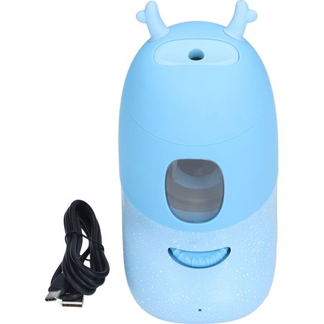 Taille-crayon électrique, capacité 2000 mAh, 7-8 mm, épaisseur de mine 2B-4B, conception sûre et stable, convient à la maison, au bureau et à l'école. Bleu.