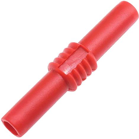Raccord banane Femelle RS PRO, Rouge, avec contacts Laiton ( Prix pour Sachet de 5 )