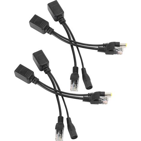 2 Adaptateurs PoE Injecteurs pour Caméras IP - Alimentation 12V DC
