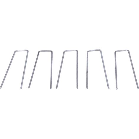 Lot de 100 agrafes de jardin en U pour gazon artificiel (1/5)