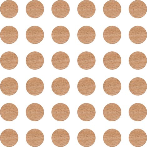 36x Cache vis adhésif autocollant diamètre 25mm protection bouchon trou obturateur meuble table chaise maison, Hêtre (1/4)