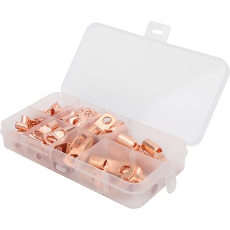 Lot de 60 cosses annulaires en cuivre pour câbles électriques, connecteurs à sertir SC6-SC25 (1/5)