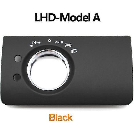 (Modèle A noir, conduite à gauche) Cache de panneau de commande des phares pour tableau de bord intérieur de voiture Mercedes-Benz ML GL W164 X164 2005-2011 1645450304 (1/5)