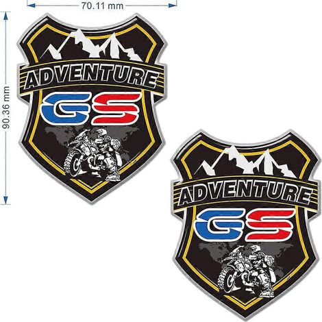 Stickers 3D pour coffres de voiture Rallye Adventure pour BMW R1200GS, F850GS, F800GS, R1250GS, F750GS, R 1200, 1100, 1250, 850, 800, 750 GS, GSA, HP Adv - Stickers GS8 (1/5)
