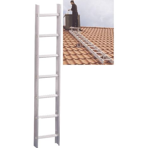 ZARGES Dachleiter 2,8 m Ziegelrot 10 Sprossen (1/3)