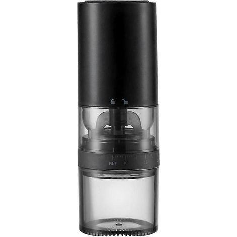 Moulin à café électrique portable à meules, trémie à grains visuelle, 38 réglages de mouture externes, 1,8 fois plus rapide, batterie 2000 mAh, idéal pour les voyages. (1/5)