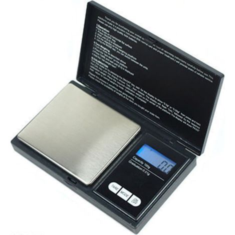 TRADE SHOP - Mini Bilancia Bilancino Digitale 500 Gr A 0.1 Gr Precisione Pesa Oro Gioielli -