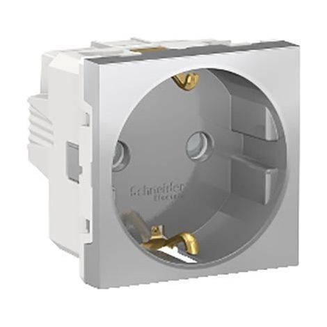Base de enchufe schuko aluminio SCHNEIDER NU303730