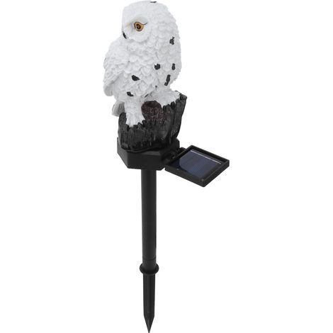 Warmweiße LED-Solar-Gartenleuchte, eulenförmige Bodenleuchte zum Einstecken, Rasenbeleuchtung für den Außenbereich, wasserdichte Gartendekoration. (1/5)