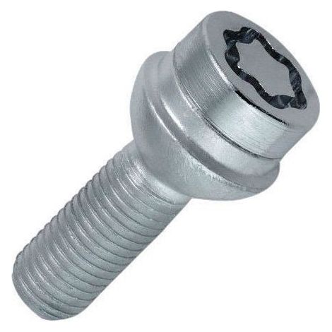 4 vis 14x150 L45 H17 Spherique Chrome Antivol de Roues 28017SU (1/2)
