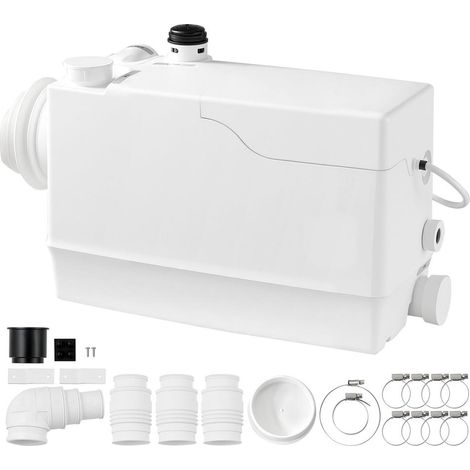 Pompe de Relevage Broyeur WC 800W 200 L/min Hauteur 10 m pour Eaux Usées Douche Cuisine Sous-sol (1/5)