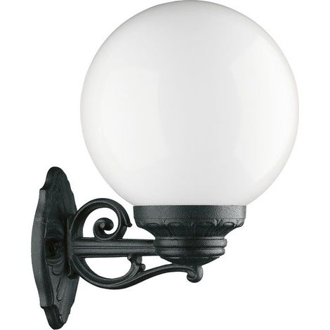 Aplique de pared clásico INDURA GLOBO E27 70 W IP55 Negro (1/3)