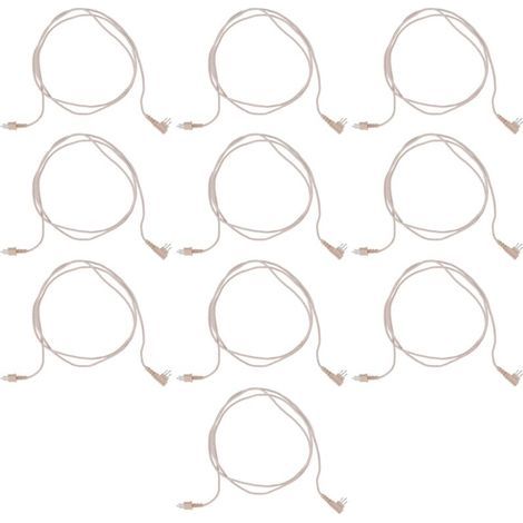 10 câbles de remplacement pour aides auditives, résistants à l'usure, avec connecteur 3 broches, lot de 10 pièces