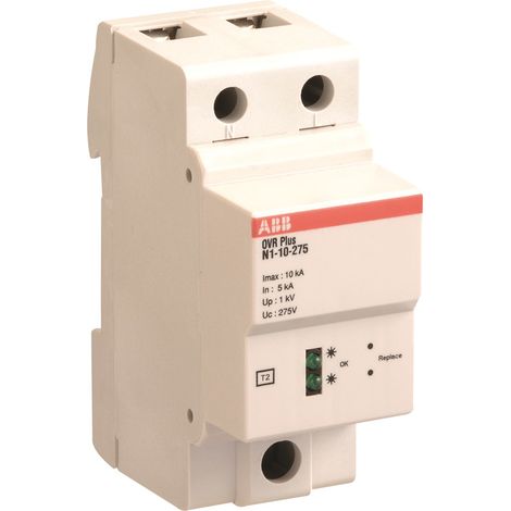ABB – Parafoudre bipolaire type 2 PH+N 10KA – Protection contre surtensions 275V – Installation facile pour systèmes électriques (1/4)