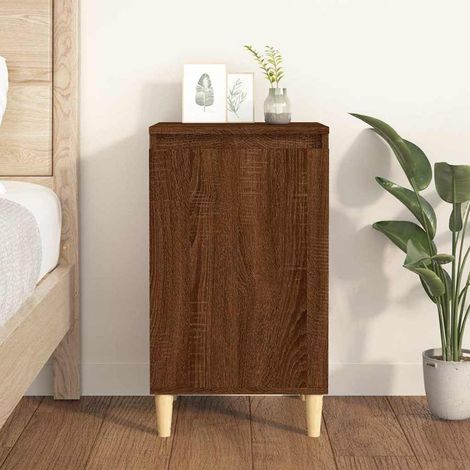 vidaXL Bedside Cabinet Brown Oak 40x35x70 cm Engineered Wood (1/5)