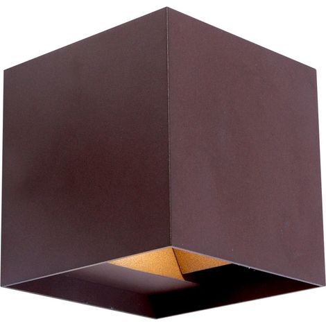 Aplique de exterior LED Open (2x5W - 4000K)  Marrón óxido
