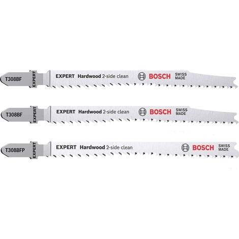 Bosch Accessories 2608900549 KIT lama per seghetto alternativo expert ‘2-side clean‘, 2 pz., T308BF/BFP 3 pz.