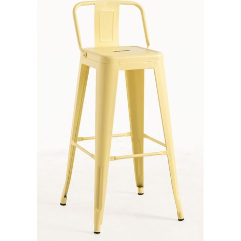 Packs Taburetes Altos - Pack 4 Taburetes Torix Respaldo 100 cm - Amarillo Cuarzo (1/5)