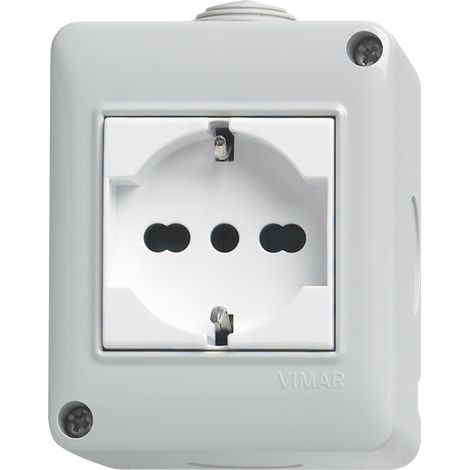 VIMAR - 14802.U Plana-Contenitore IP40 2M+presa univers