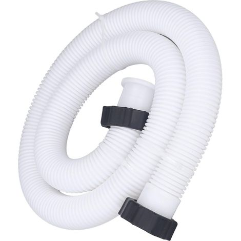 Tuyau de Pompe à Filtre, Tuyau Flexible de Remplacement de Pompe de Piscine, Diamètre 1,5 Pouces, Blanc, Résistant aux Intempéries pour Piscines Hors Sol (1,5 m) (1/5)