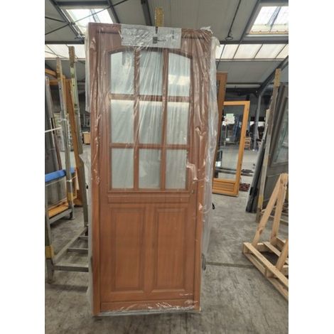 [jamais Utilise]porte D'entree Bois Vitree, Aline, H,215xl,80 P,gauche Côtes Tableau Second Choix (n°507) Gd Menuiseries