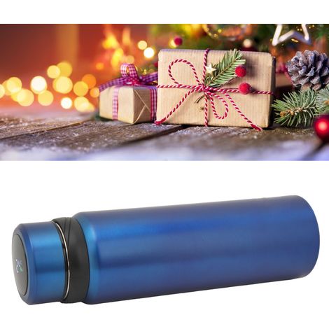 Gourde Isotherme avec Affichage Température Portable Grande Capacité 304 Stainless Steel 1000ml Bleu (1/5)