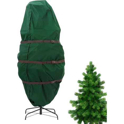 Sac de rangement vertical pour sapin de Noël Housse robuste pour arbres artificiels Solution de rangement réglable, résistante aux déchirures et à la poussière pour protéger les arbres de Noël de (1/5)