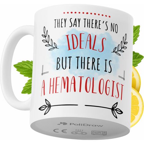 Tazza divertente e umoristica per ematologo, ideale per caffè e tè, con grafica e testo spiritosi. Perfetta per compleanni, onomastici e festività. Tazza premium per occasioni speciali, per casa, uffi (1/5)