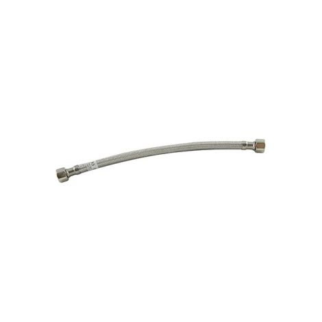 Tubo di collegamento in treccia d'acciaio GW 3/8” x GW 3/8” 30 cm Inox (1/3)