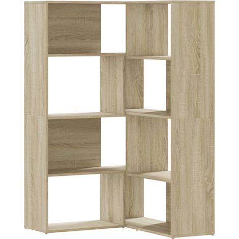Maison Exclusive - Eck-Bücherregal 4 Etagen Sonoma Eiche 85x85x14