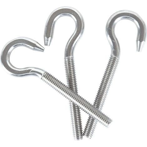 M10 304 vis à anneau en acier inoxydable avec vis à tête ronde Crochet à vis à tête ronde 5pcs (1/4)