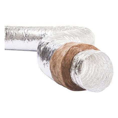 Conduit souple alu isolé phonique Ecosoft 25mm classé M0 D355mm Lg10000mm NATHER 990504
