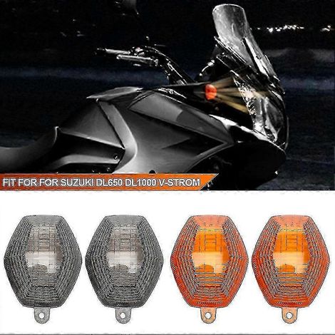 2 piezas Carcasa de intermitente de motocicleta Cubierta de luz de intermitente Lente de luz indicadora de intermitente Apto para Suzuki hwy (1/4)