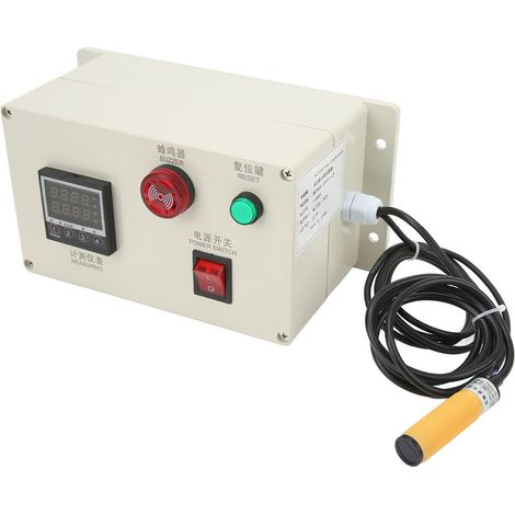 Compteur mécanique numérique BERM de longueur en mètres, avec fonction de contrôle 1-9999, alimentation 100-240V, mesureur digital à remise à zéro pour usage industriel. (1/5)