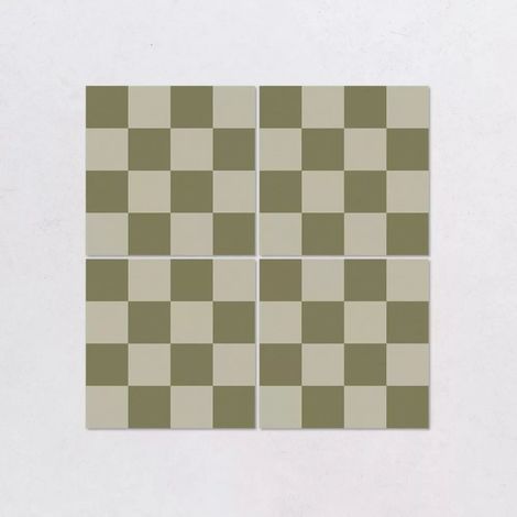 Carrelage Effet Damier MAKAI 20x20 cm Verde Makai (1/2)