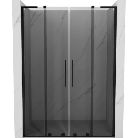 Mexen Velar L Duo porte de douche coulissante 160 cm, graphite, noir - 871-160-003-42-70 (1/5)