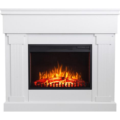 Camino Elettrico da Pavimento Effetto Fiamma 1500W Varma Bianco (1/3)
