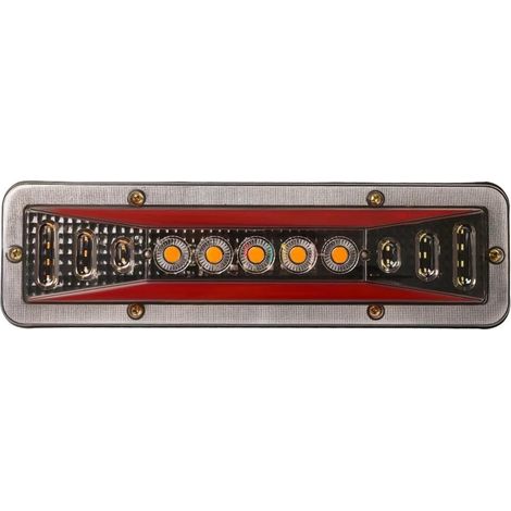 Caja de luces traseras de 2 piezas para remolque, camión, 12 V, luces traseras, intermitentes, luz de freno, lámpara LED para barco, vehículo, camión, autobús, tractor, autocaravana, luz trasera de co (1/5)