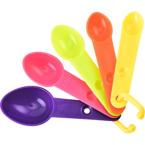 Lot de cuillères doseuses, plastique alimentaire, tailles variées, pour chiens chats oiseaux, mesure aliments secs liquides (1/5)
