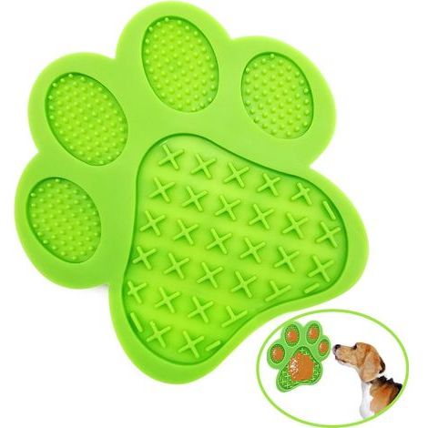 Leckmatte für Hunde, Ablenkungsgerät für Hunde beim Baden, Futtermatte mit starker Saugkraft zum langsamen Lecken von Erdnussbutter, Haustierbad (1/5)