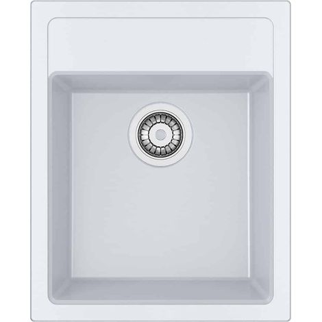 Évier de cuisine Sirius 2 Tectonite SID610-43 - Sous-meuble 45 cm - 430 x 530 x 200 mm - Blanc - Franke (1/2)
