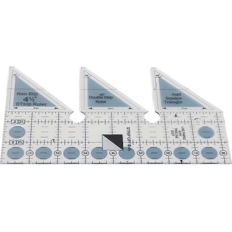 Linealgitter 45/60/90 Grad Doppelstreifenlineal aus transparentem Acryl, rutschfest, Vierteldreieck-Schneidefunktion