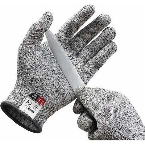 Paire de Gants Anti coupures - Tout Simplement la Meilleure Protection Qui Existe Contre Les coupures du Quotidien (Cuisine, Jardinage, Bricolage) - Protection de Niveau 5 (Large), (1/5)