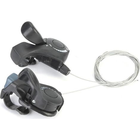 Manette de vitesse au pouce - TMISHION - 7 vitesses - Compatible VTT et vélo pliant - Noir - Mixte (1/4)