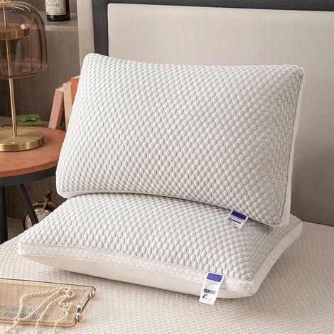 Oreiller - 48 x 74 cm - Enveloppe En Velours De Plume - Pour Dormeurs Sur Le Ventre Et Sur Le Dos - 1 Pièce (1/5)