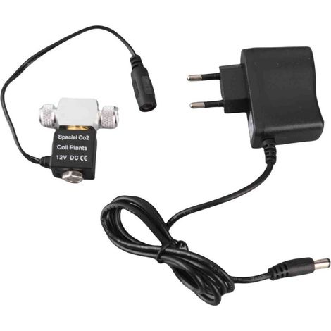 Électrovanne CO2 pour aquarium 12V silencieuse avec raccord 4x6 mm et filetage M10x1